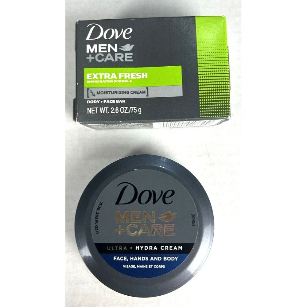 Dove Nivea Mens Grooming Set 4 Piece Body Wash Soap Wipes Travel Kit New